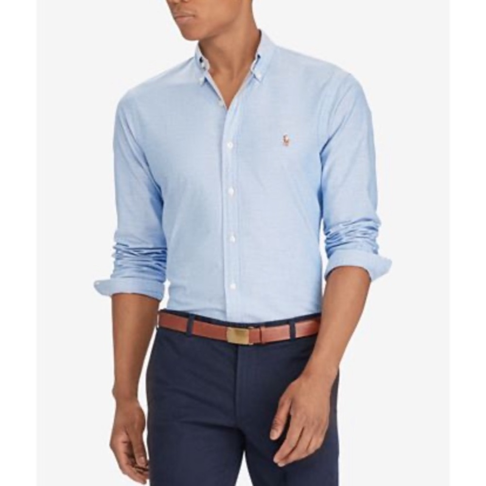 Men’s POLO RALPH LAUREN blue oxford shirt - Large